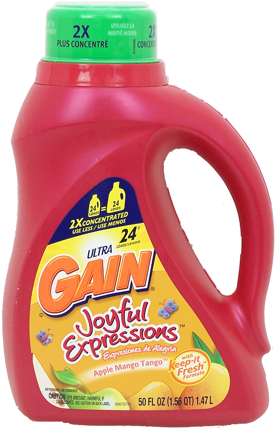 Gain&nbsp;Joyful Expressions&nbsp;2x concentrated detergent with keep-it fresh formula, 24 loads, apple mango tango scent Full-Size Picture
